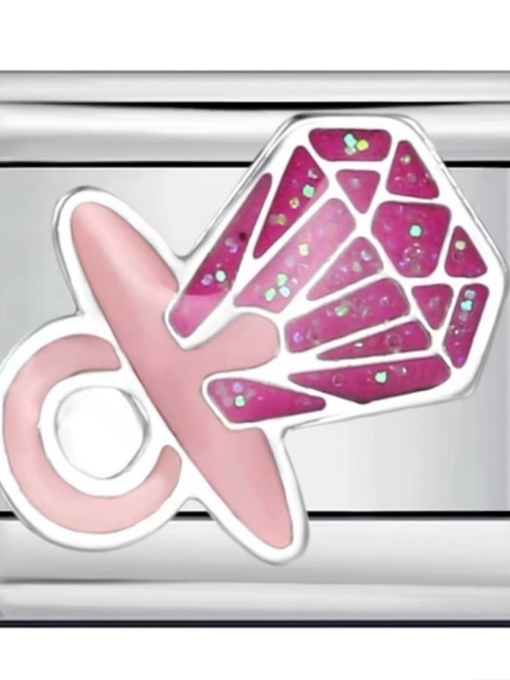 5 for $15 Pink Ring Pop Candy Enamel Italian Charm Link